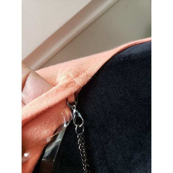 New Directions Women's Orange Floral Rayon V-Neck Long Sleeve Top Blouse Large - Picture 3 of 11